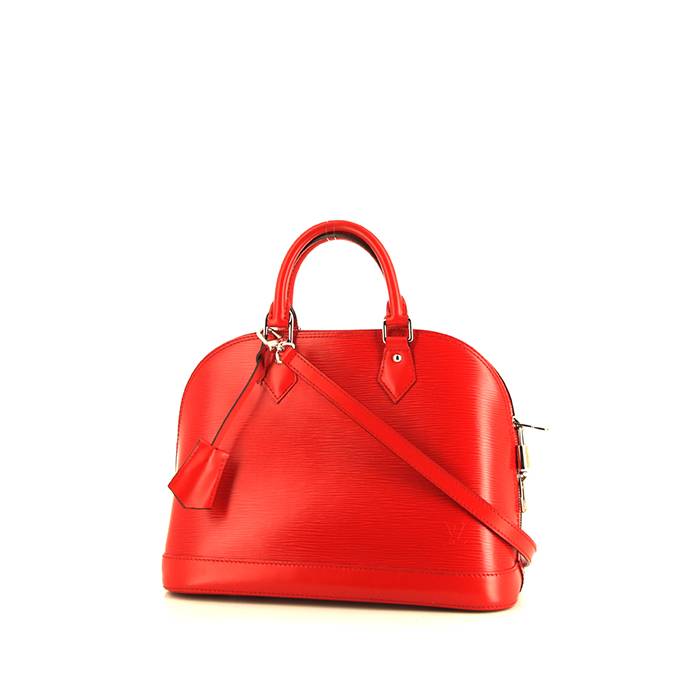 Sac à main Louis Vuitton Alma petit modèle en cuir épi rouge