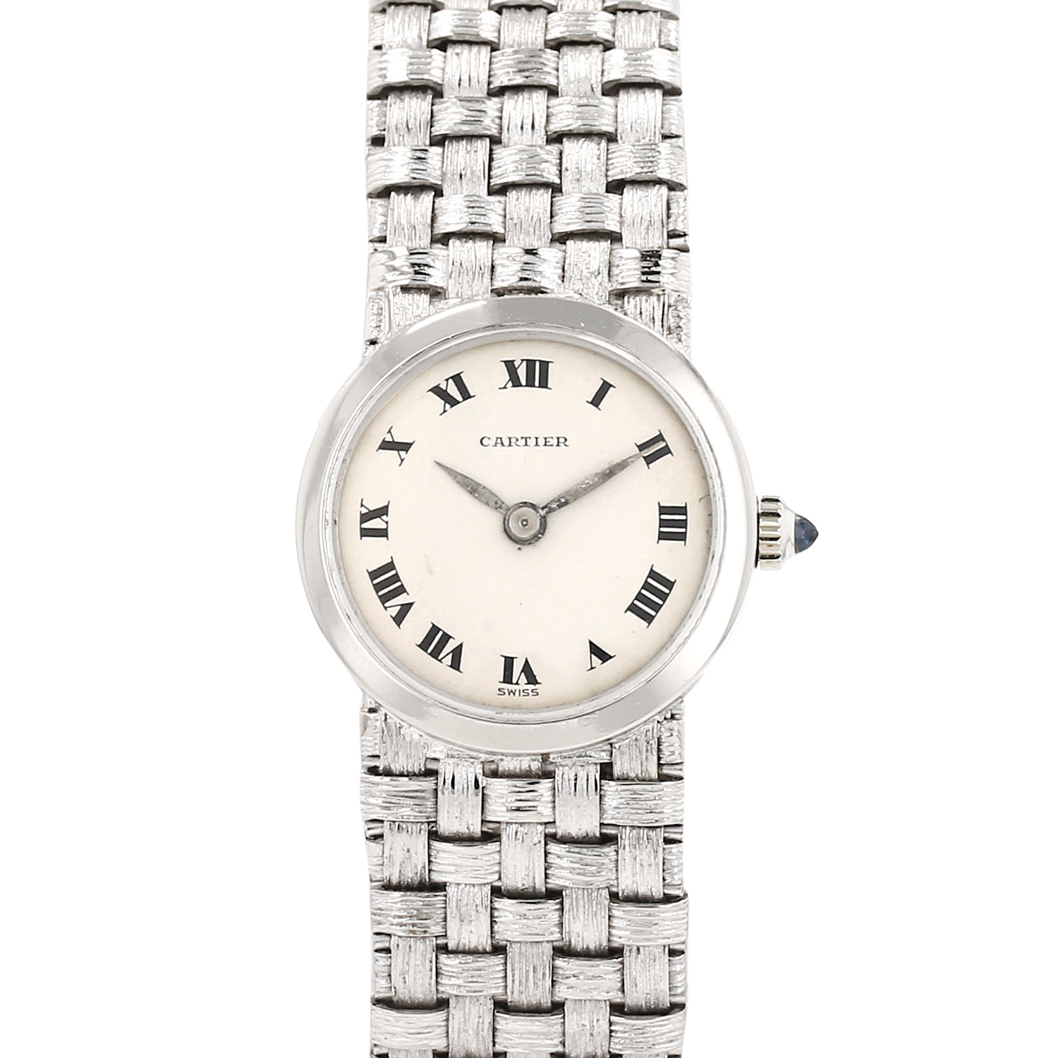 Montre Cartier Vintage en or blanc Ref: 7149 Vers 1950