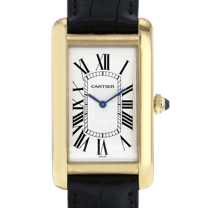 Montre Cartier Tank Américaine en or jaune Ref: 1735 Vers 1990