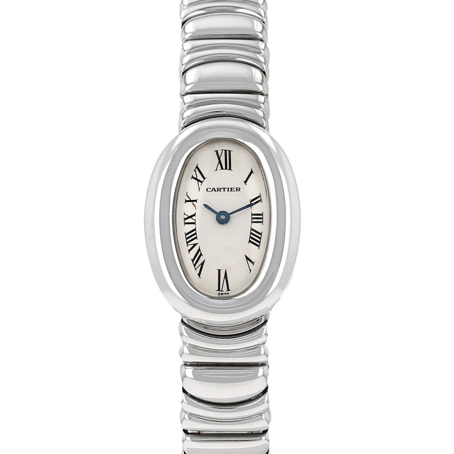 Montre Cartier Baignoire en or blanc