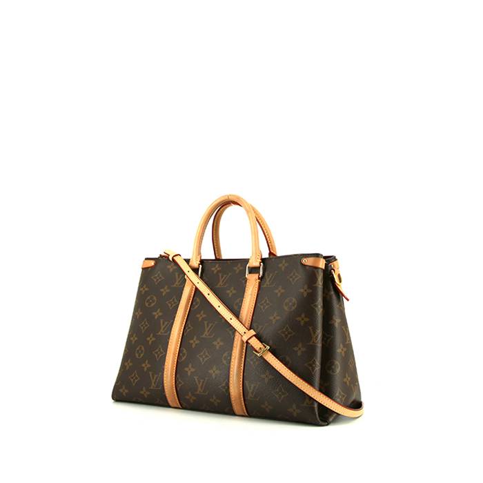 Sac à main Louis Vuitton Soufflot MM en toile monogram marron et