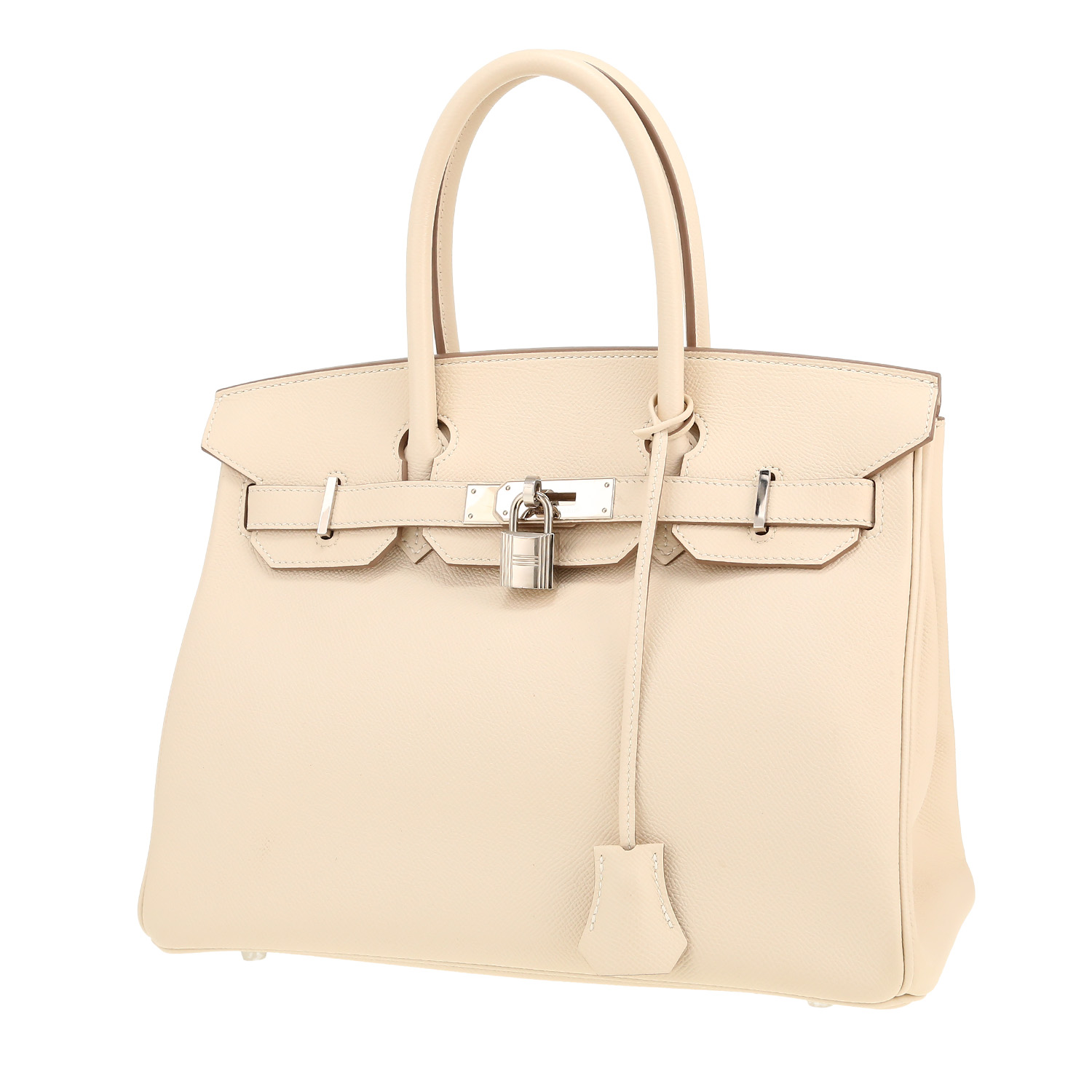 Sac à main Hermès Birkin 30 cm en cuir epsom blanc – occasion