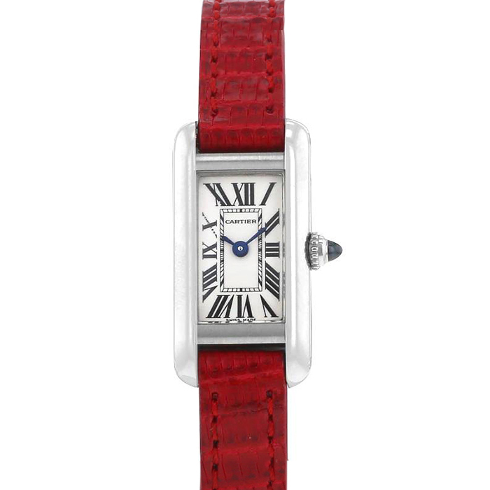 Montre Cartier Mini Tank en or blanc Ref: 2680 Vers 1990