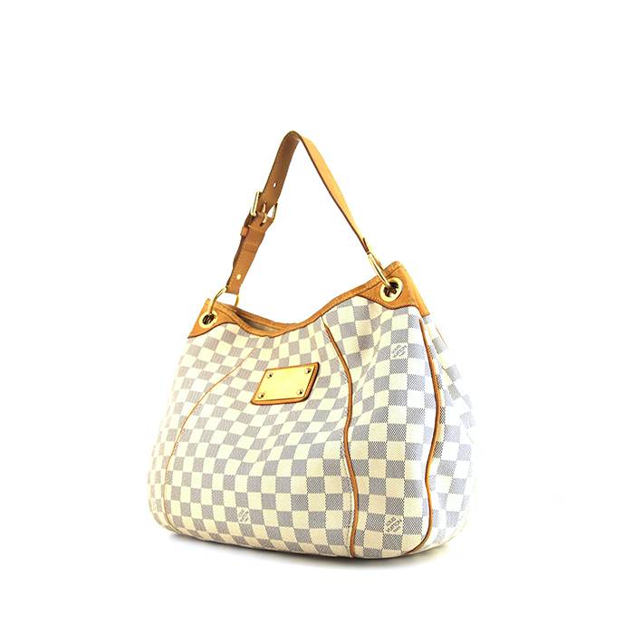 Sac à main Louis Vuitton Galliera grand modèle en toile damier azur