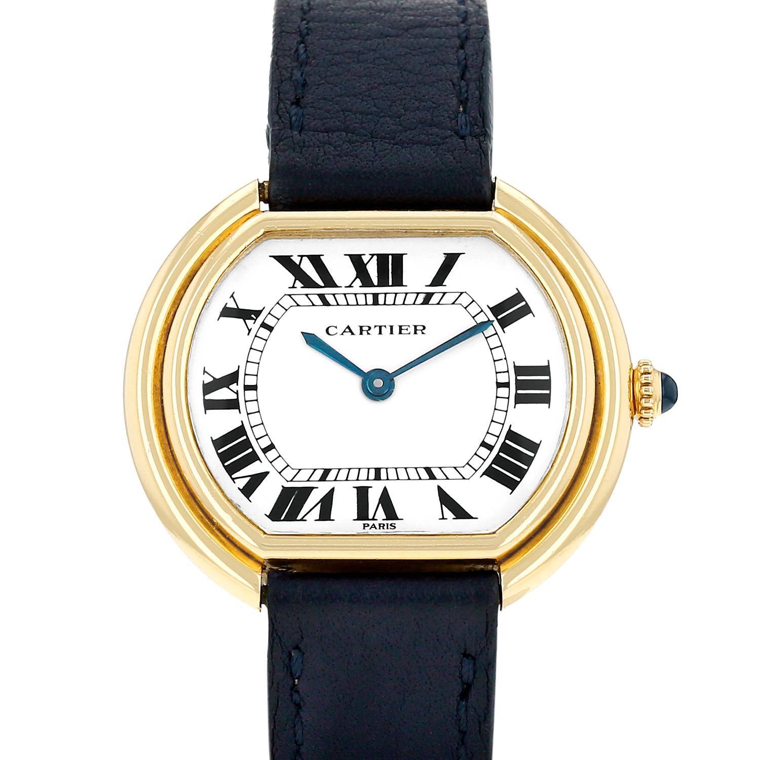 Montre Cartier Ellipse en or jaune Ref: 78091 Vers 1970