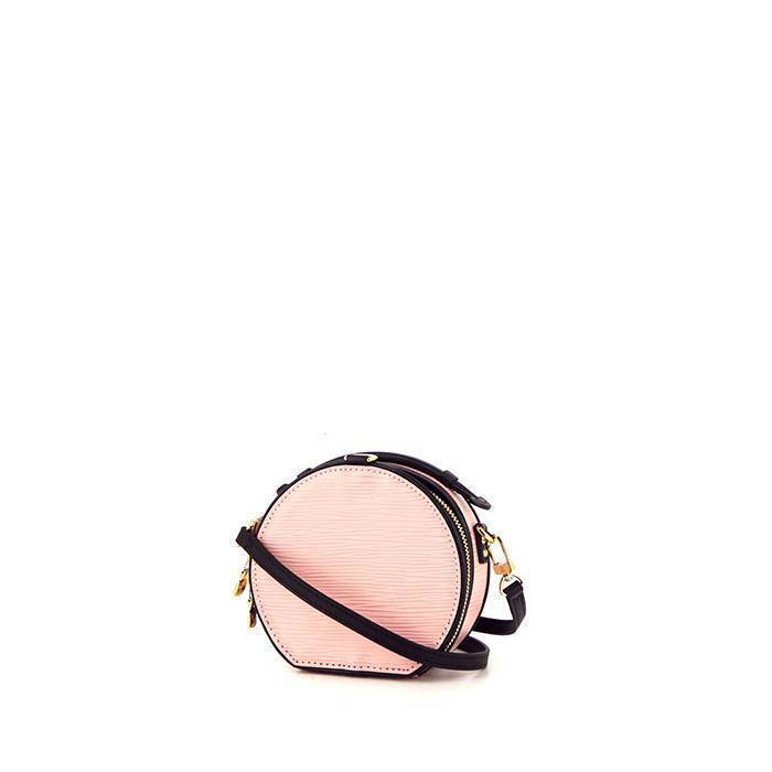 Sac à main Louis Vuitton Sac boîte à chapeau en cuir épi rose et