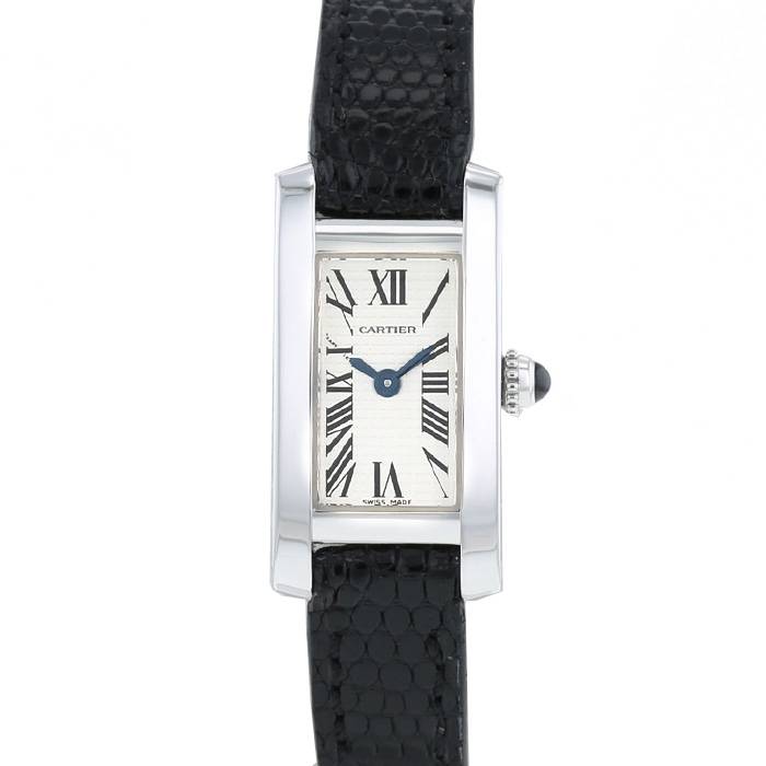 Montre Cartier Tank Américaine en or blanc Ref: 2544 Vers 1990
