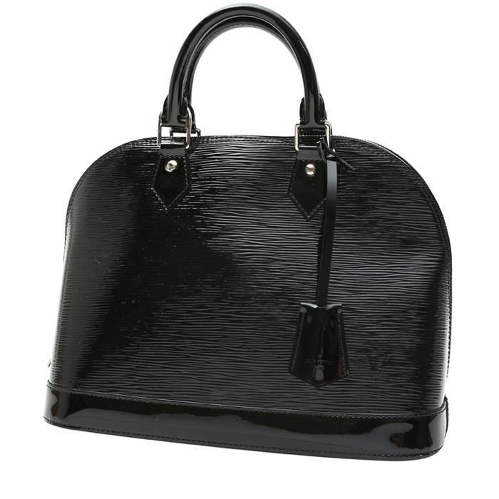 Sac à main Louis Vuitton Alma petit modèle en cuir épi verni noir