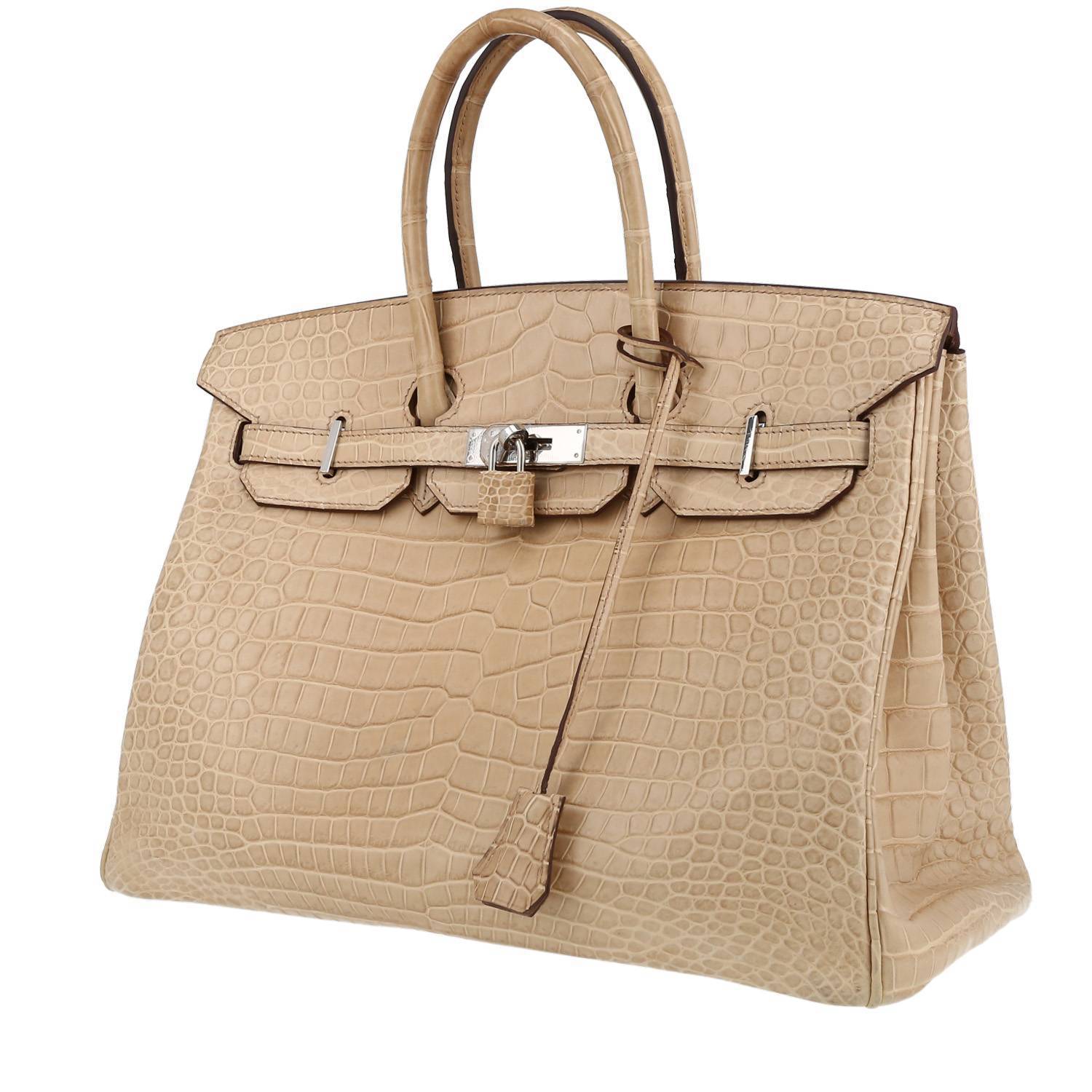 Hermès Birkin 35 cm en Crocodile Porosus Poussière – 2011