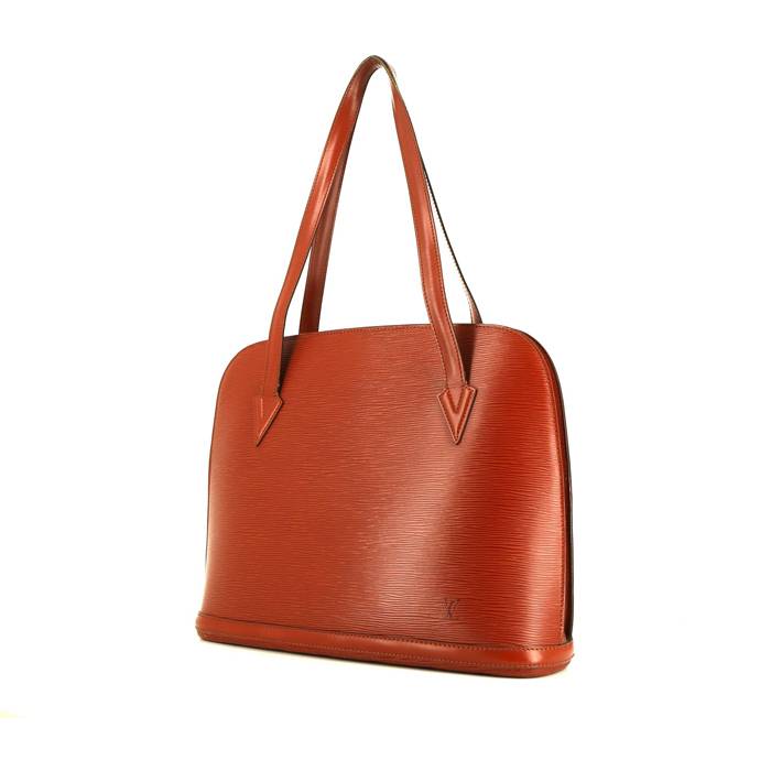 Sac à main Louis Vuitton Lussac en cuir épi fauve
