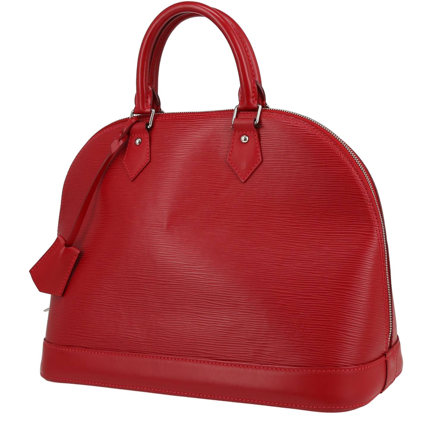 Sac à main Louis Vuitton Alma moyen modèle en cuir épi rouge