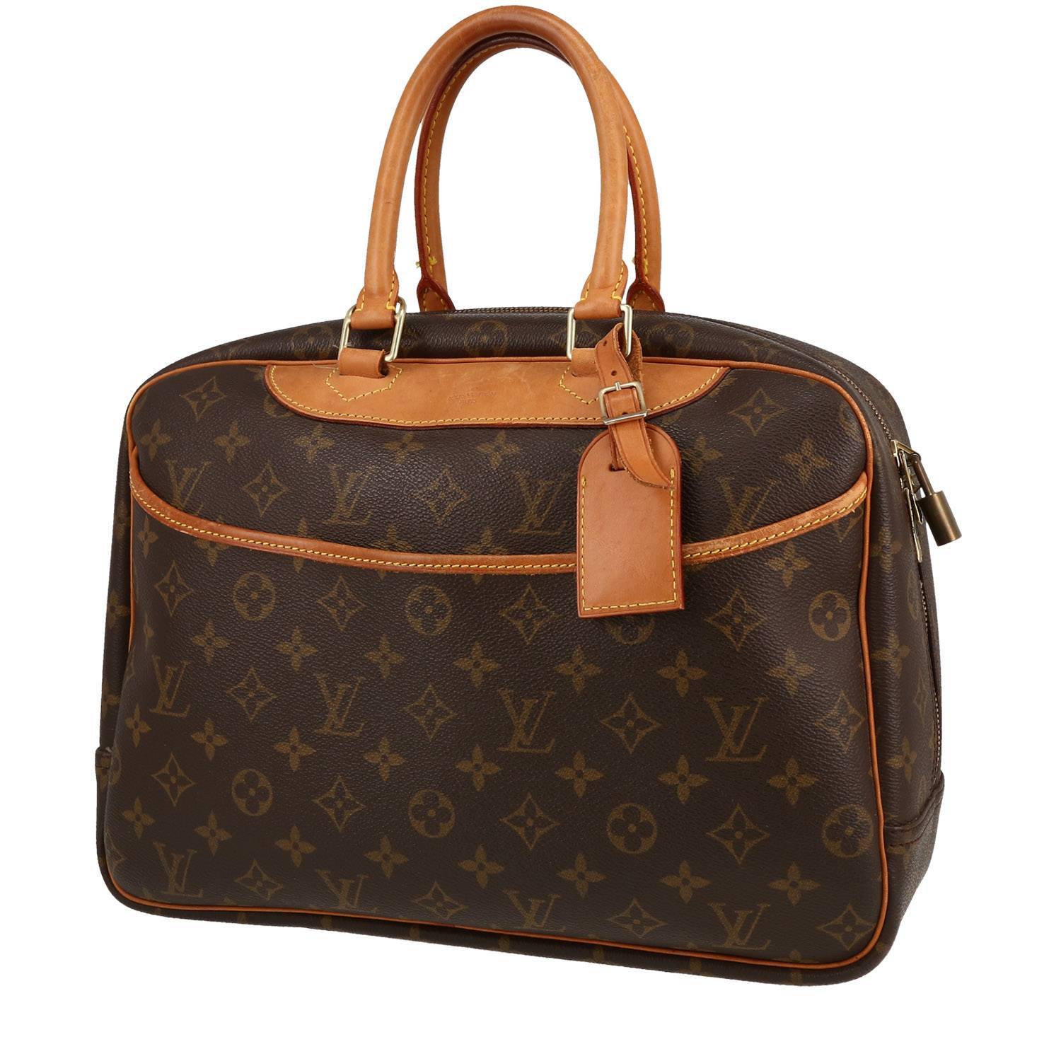 Sac à main Louis Vuitton Deauville en toile monogram marron et cuir