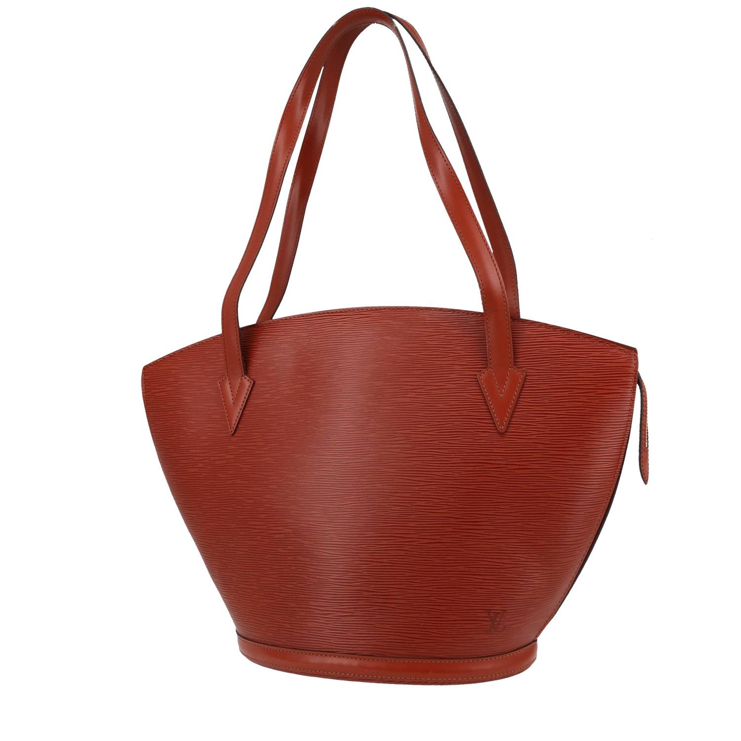 Sac à main Louis Vuitton Saint Jacques en cuir épi marron