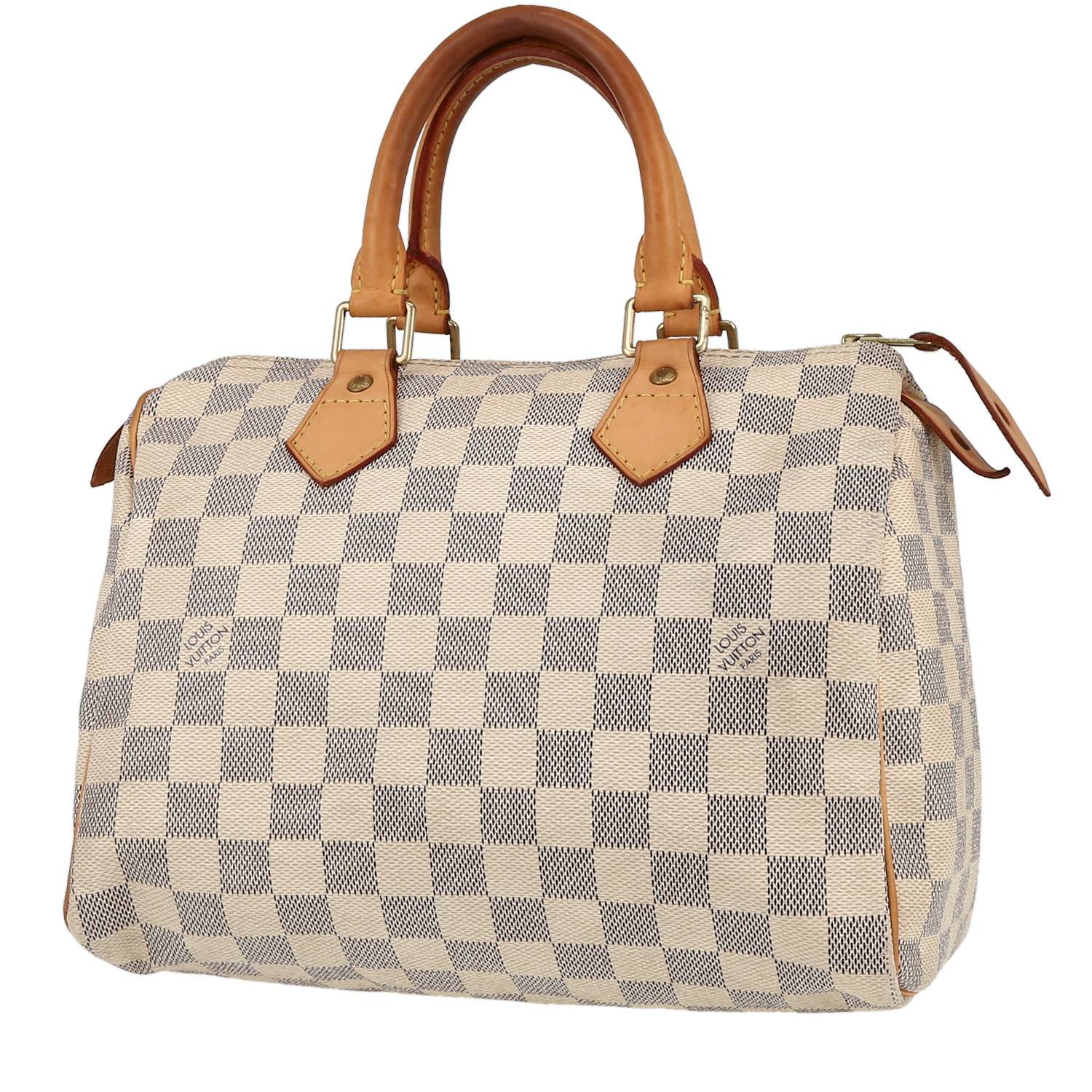 Sac à main Louis Vuitton Speedy 25 en toile damier azur
