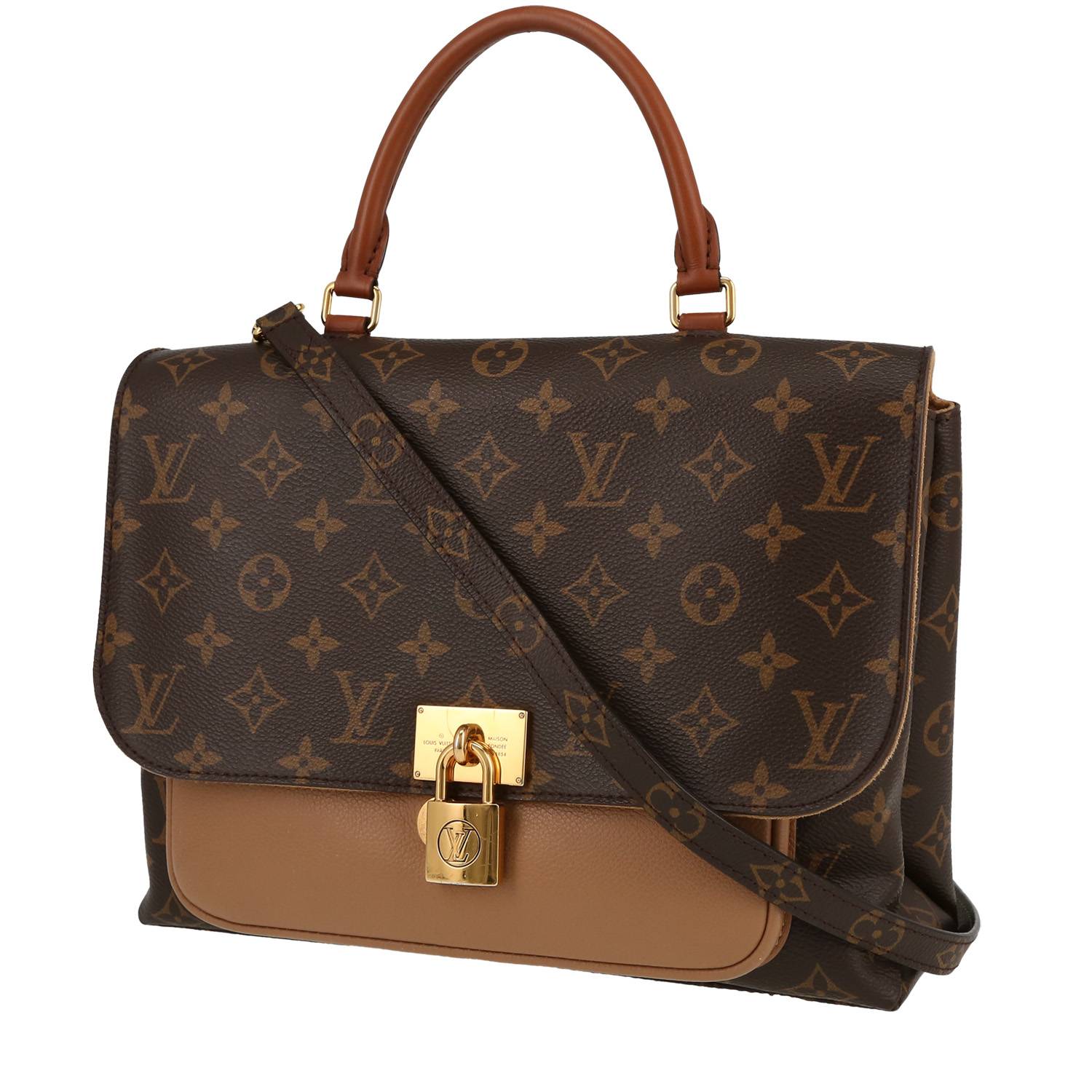 Sac à main Louis Vuitton Marignan en toile monogram et cuir marron