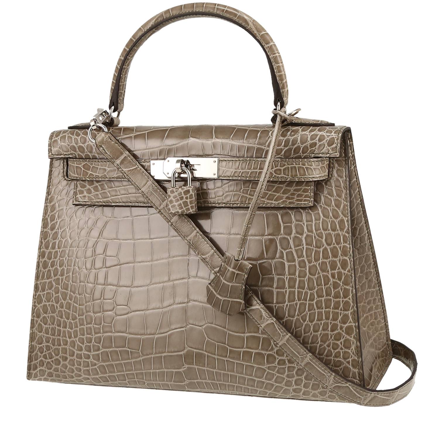 Sac à main Hermès Kelly 28 cm en alligator gris – occasion