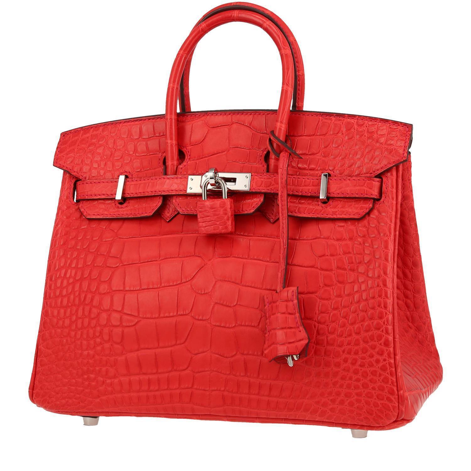 Hermès Birkin 25 cm en alligator rouge Geranium – 2019