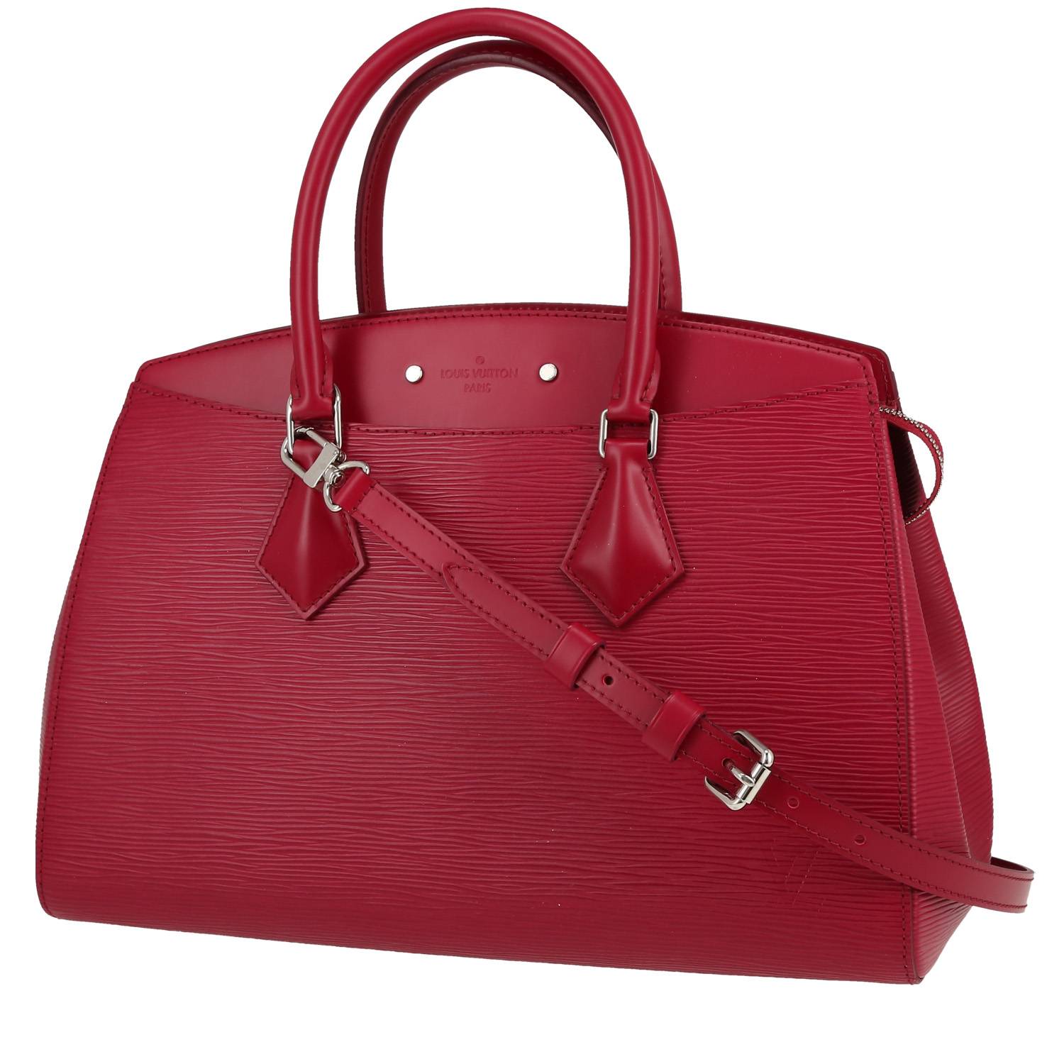 Sac à main Louis Vuitton Soufflot MM en cuir épi fuschia