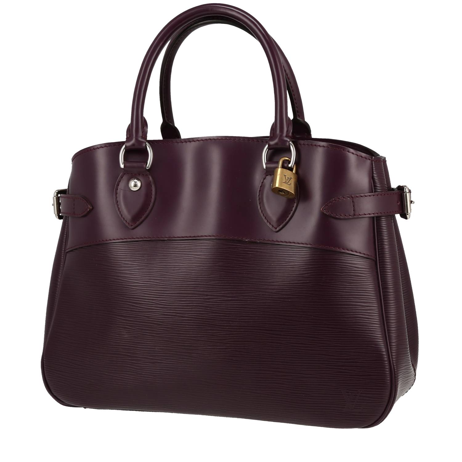 Sac à main Louis Vuitton Passy en cuir épi aubergine
