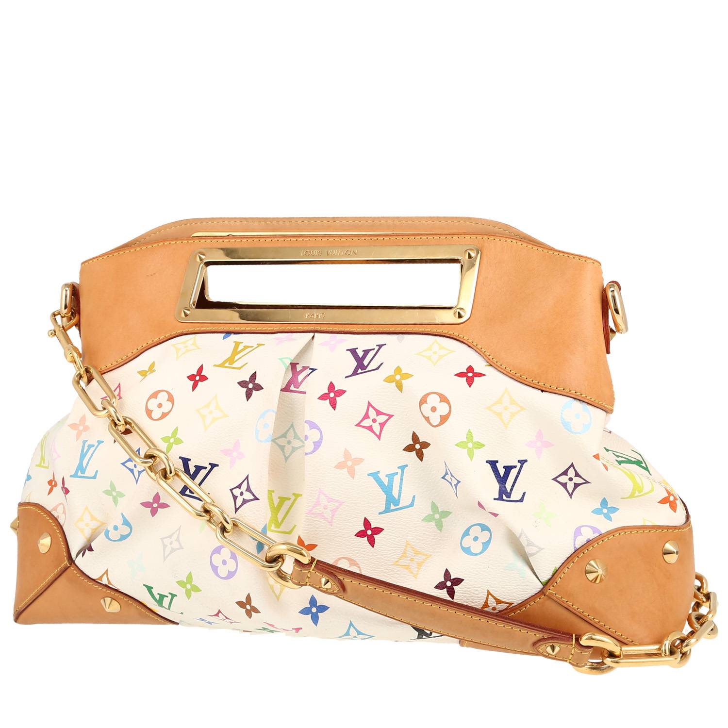 Sac à main Louis Vuitton Judy en toile monogram multicolore et