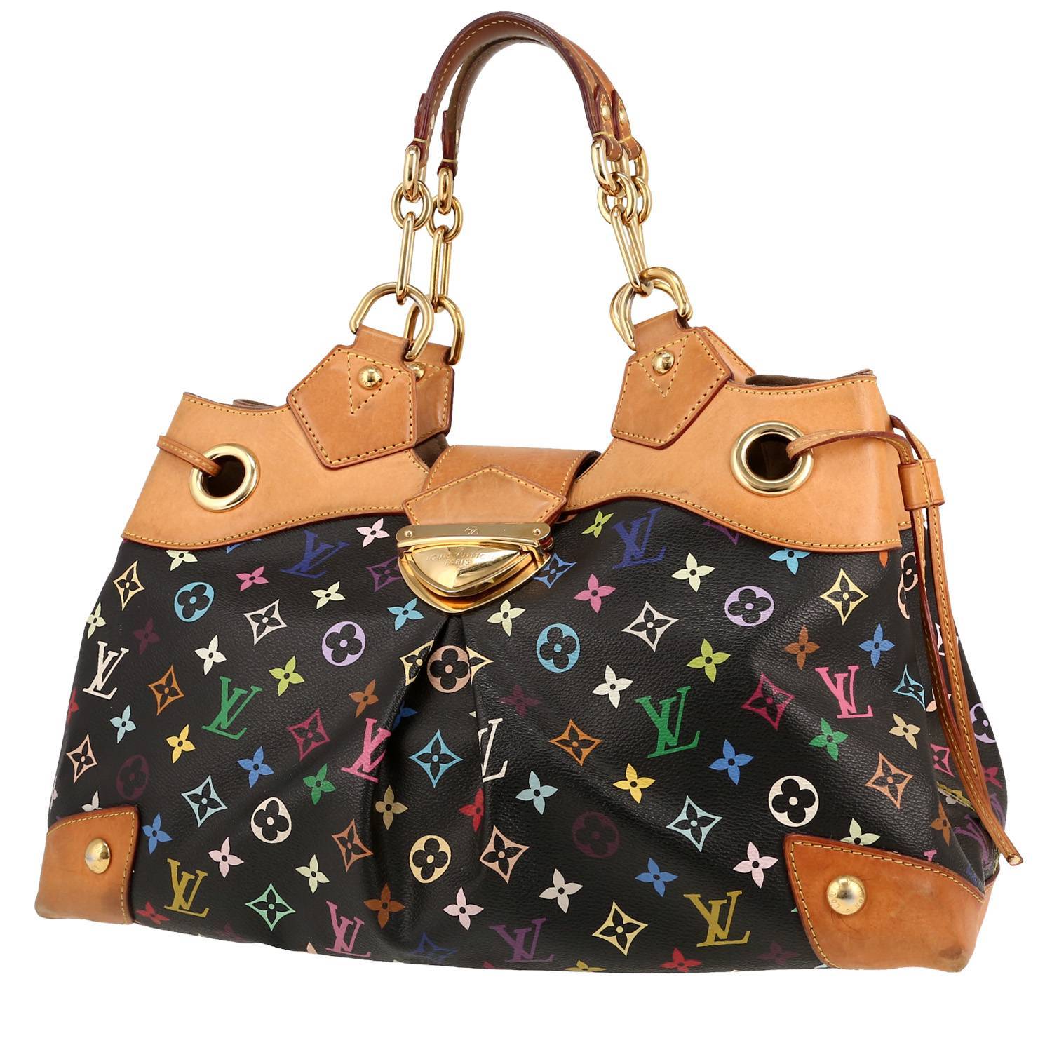 Sac à main Louis Vuitton Ursula en toile monogram multicolore noire