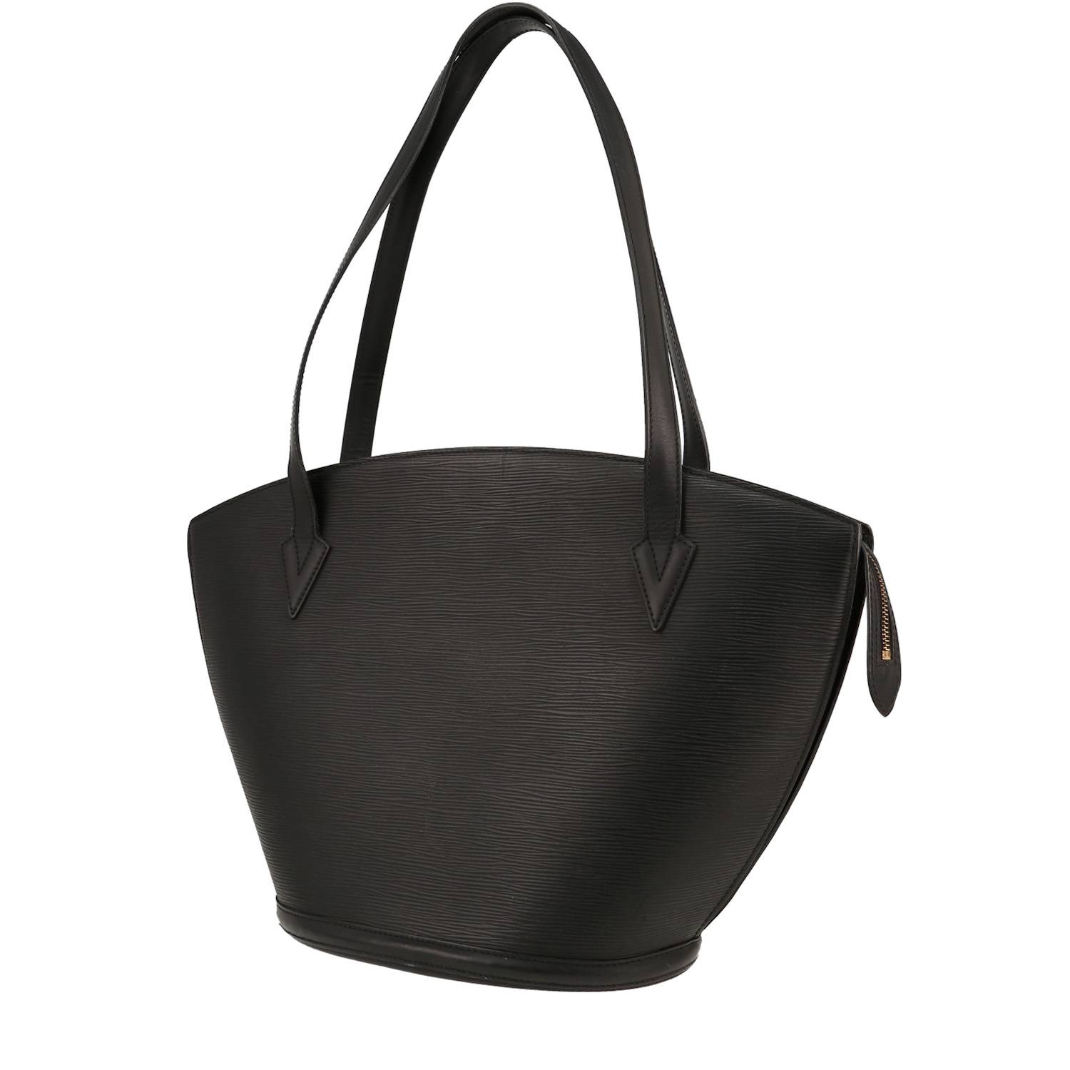 Sac à main Louis Vuitton Saint Jacques en cuir épi noir