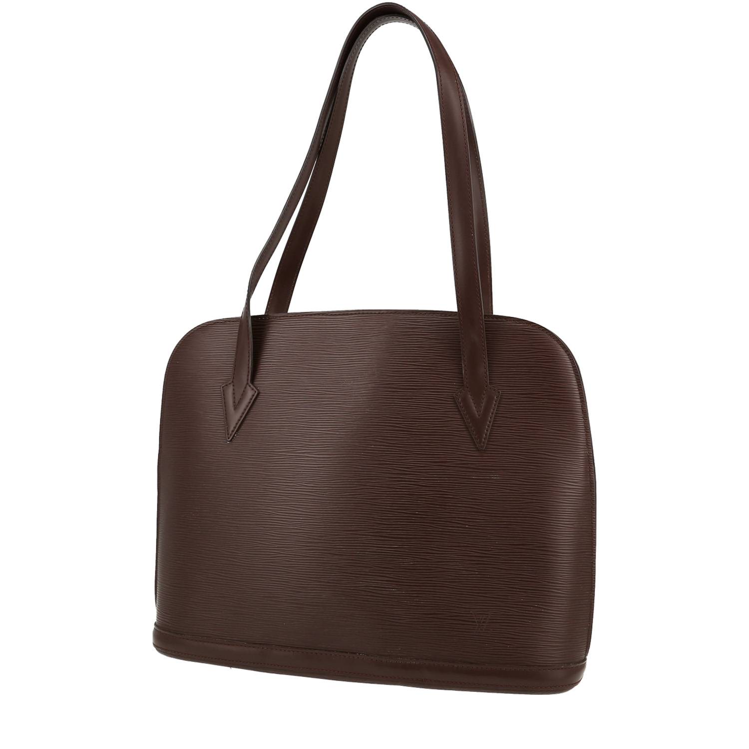Sac à main Louis Vuitton Lussac en cuir épi marron