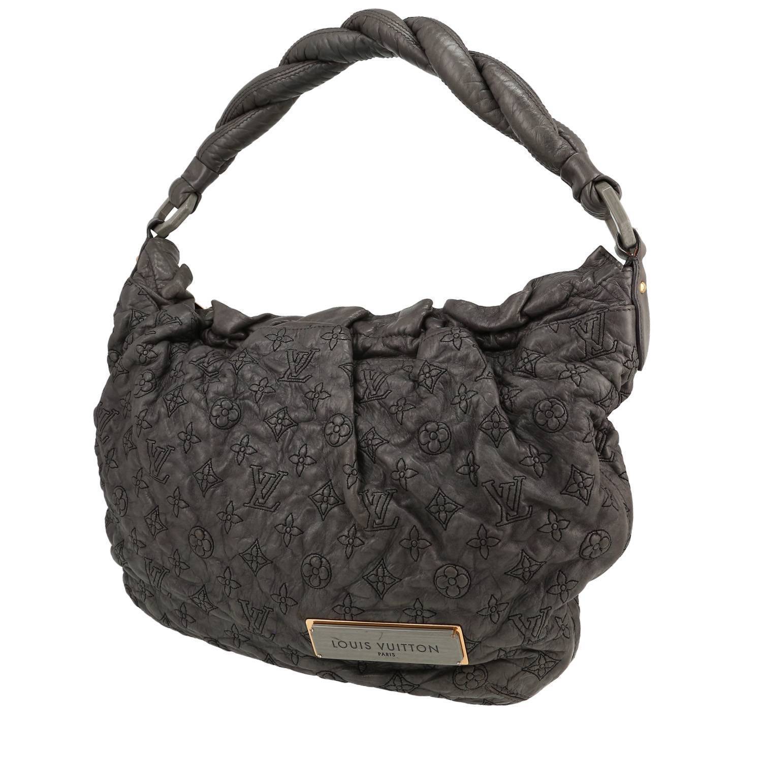 Sac à main Louis Vuitton Olympe en cuir monogram gris