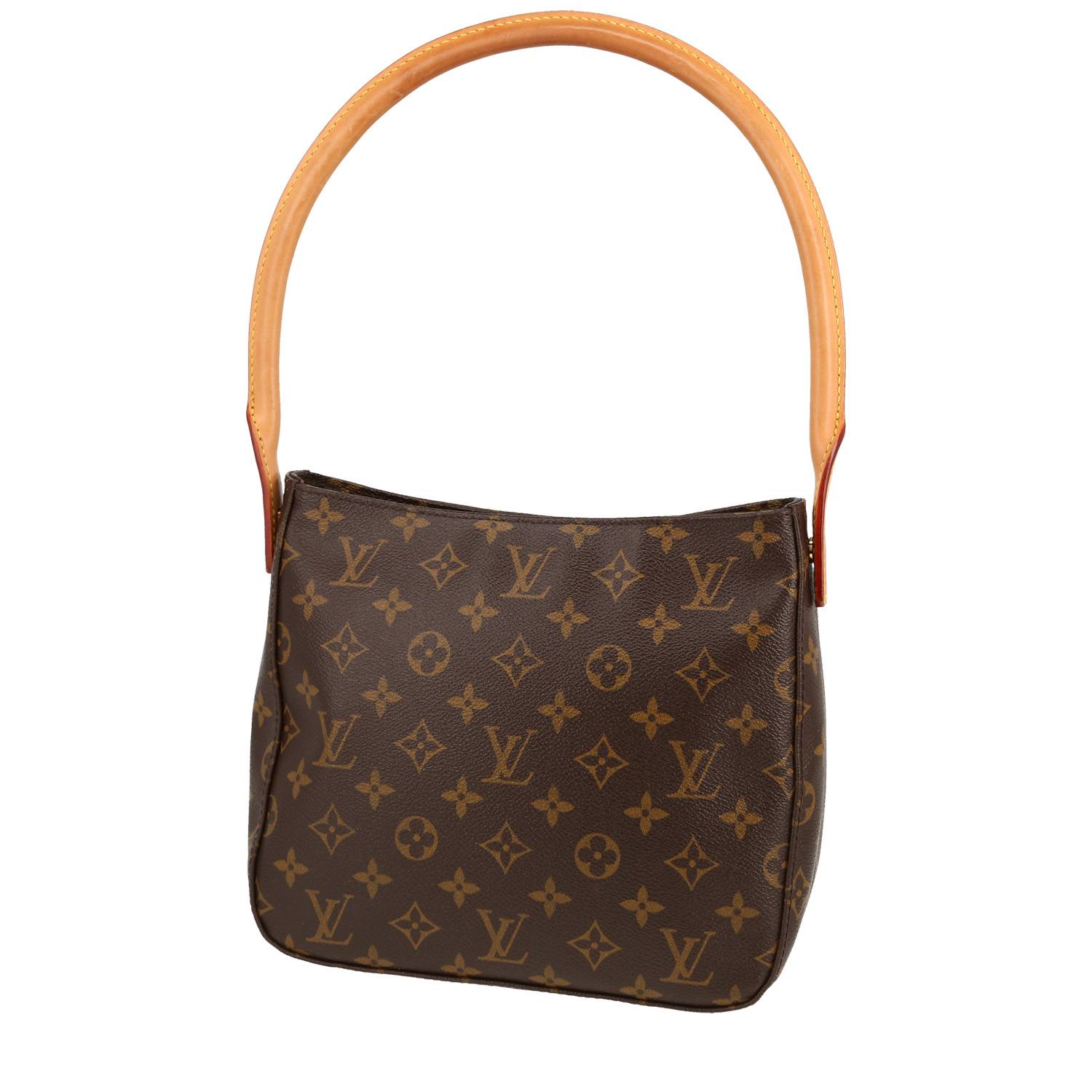 Sac à main Louis Vuitton Looping en toile monogram marron et cuir