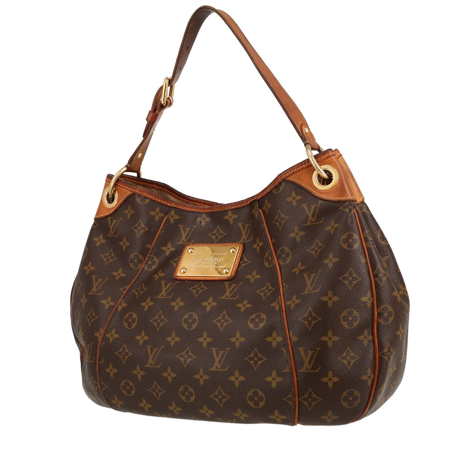Sac à main Louis Vuitton Galliera en toile monogram marron et cuir