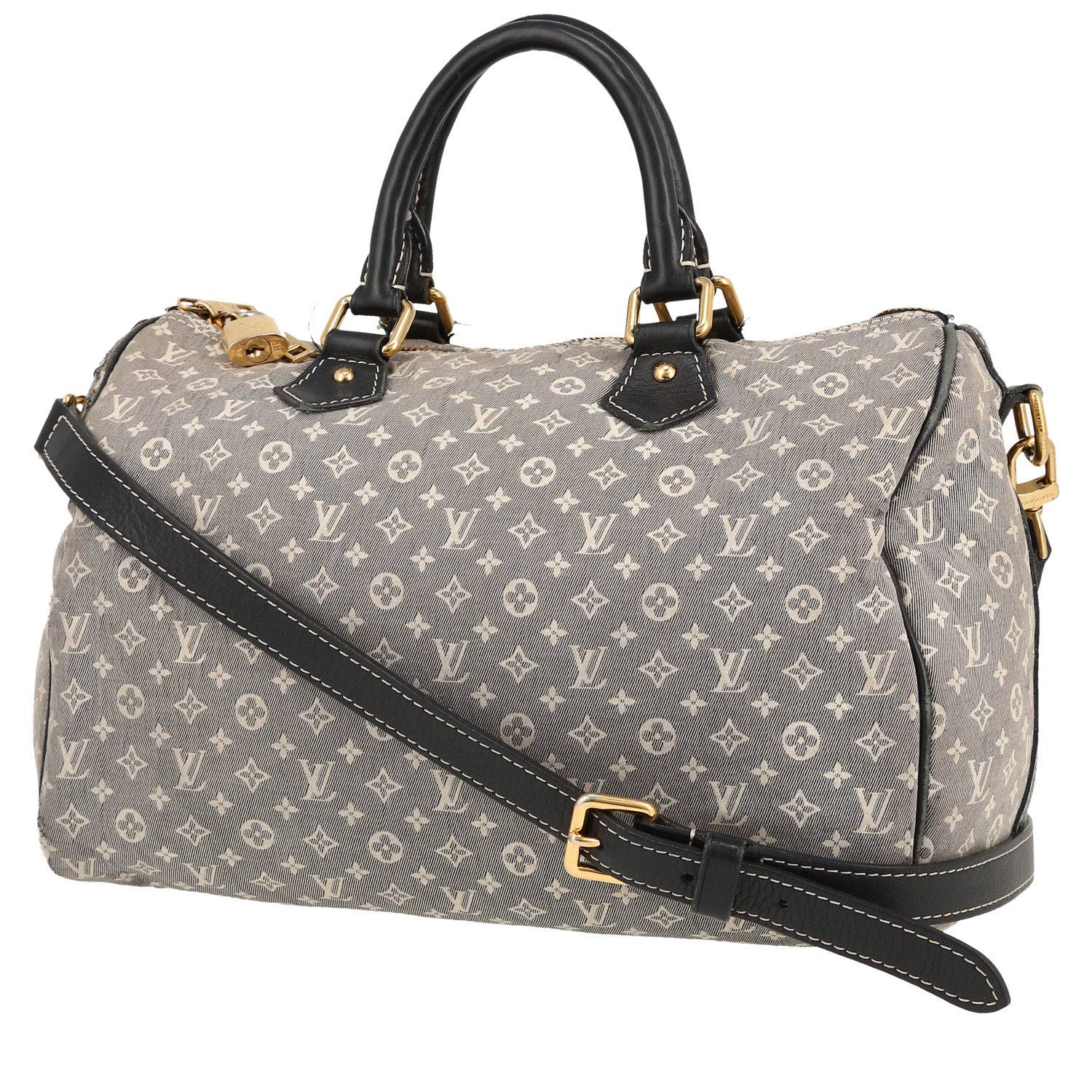 Sac à main Louis Vuitton Speedy 30 en toile monogram Idylle grise et
