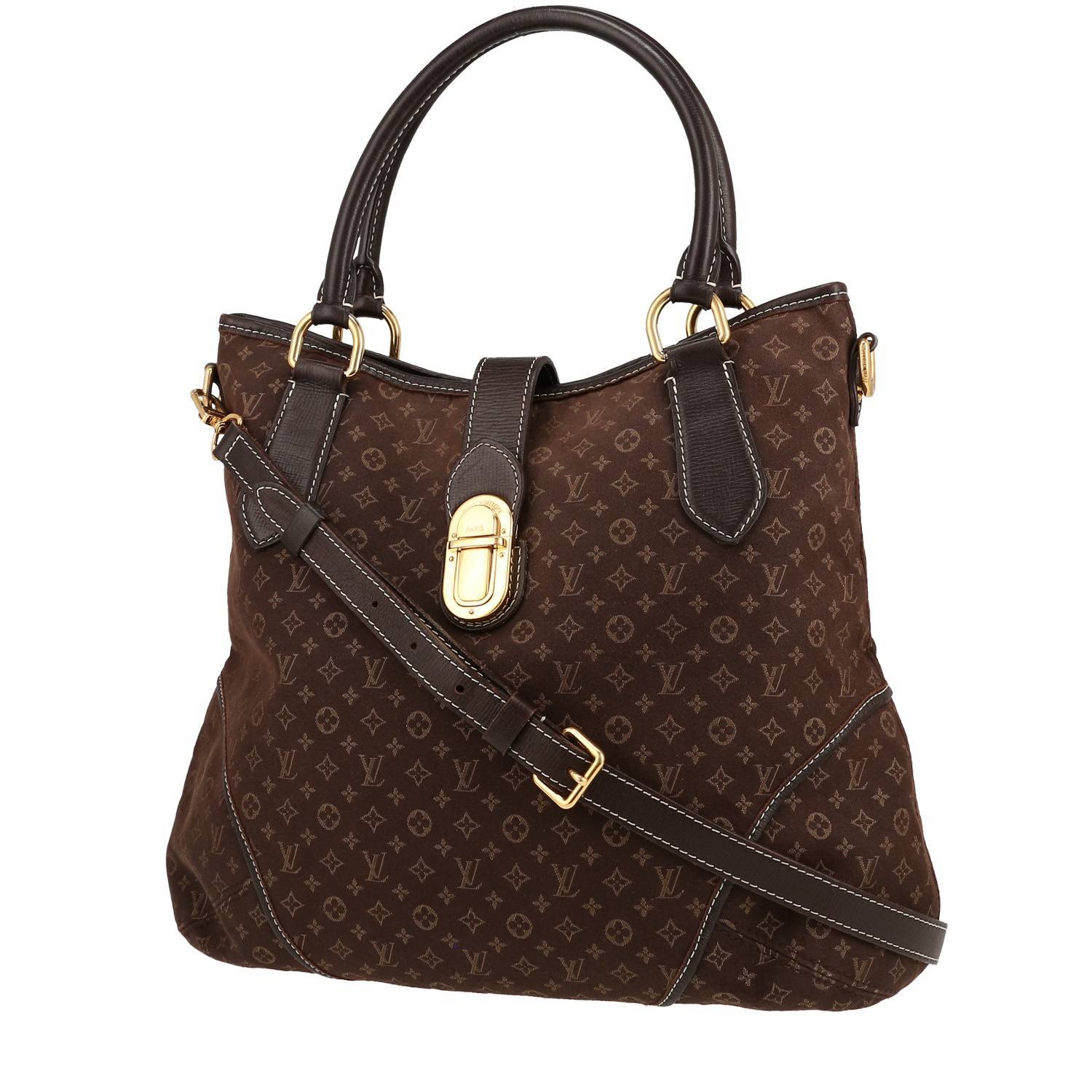 Sac à main Louis Vuitton Elégie en toile monogram marron et cuir
