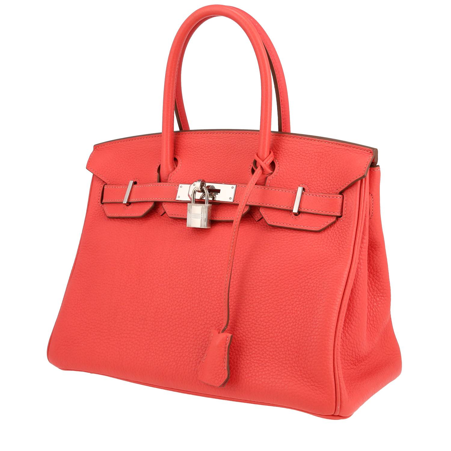 Hermès Birkin 30 cm en cuir Taurillon Clémence Rose Jaipur – 2014