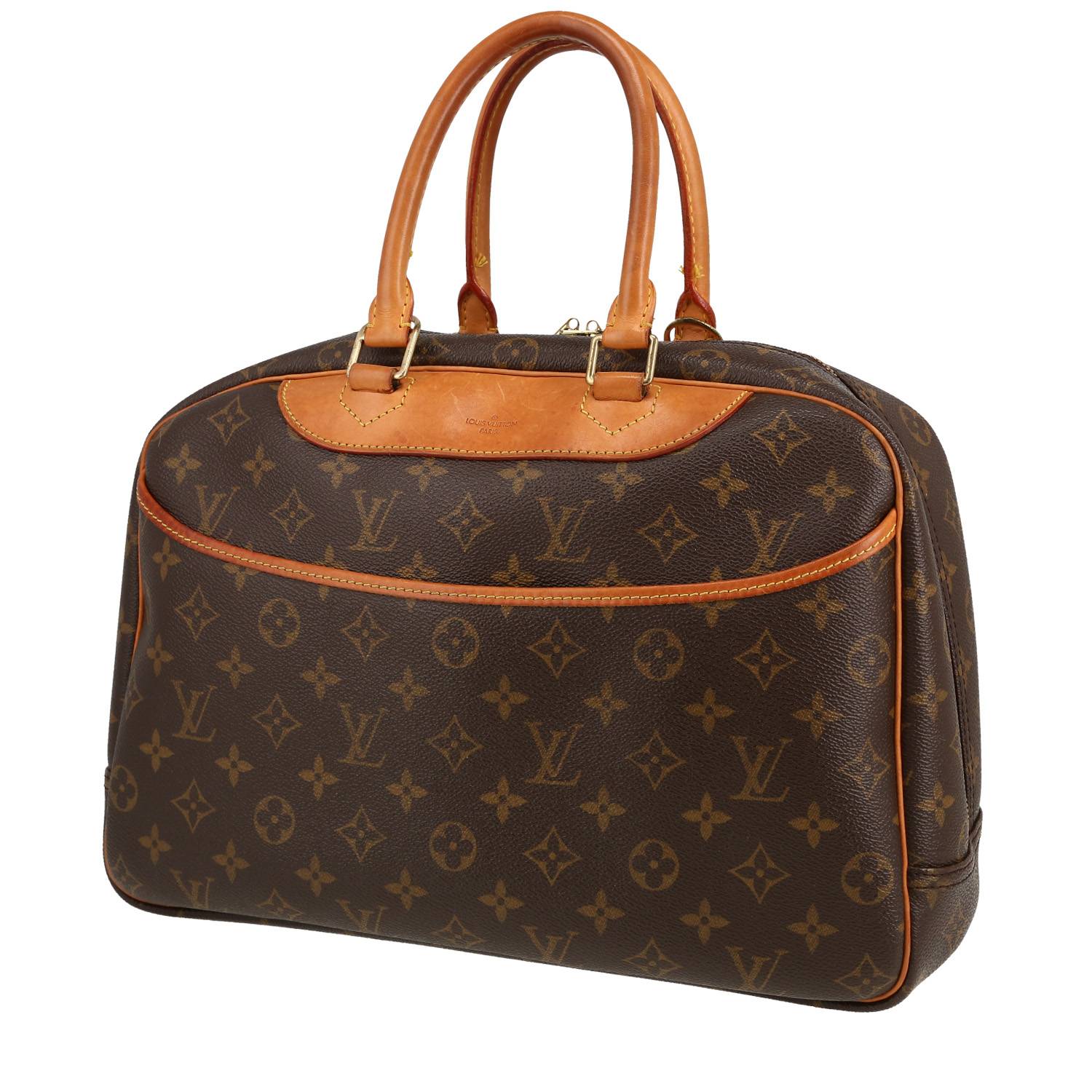 Sac à main Louis Vuitton Deauville en toile monogram marron et cuir