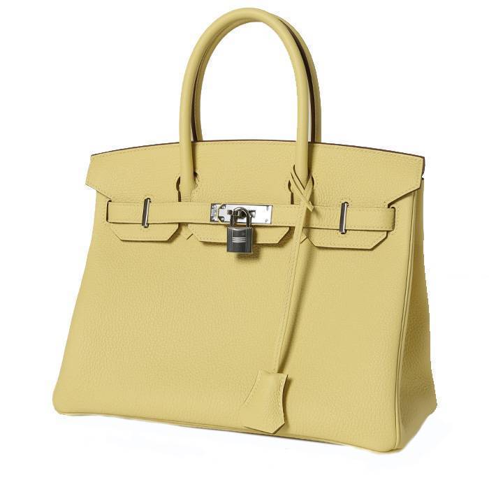 Hermès Birkin 30 cm en cuir Togo Jaune Poussin – 2023