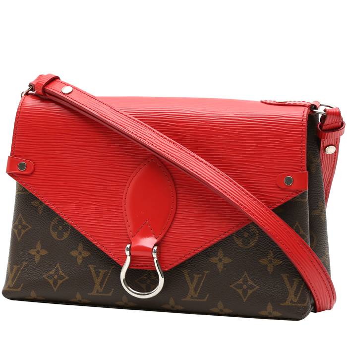 Sac à main Louis Vuitton Saint Michel en toile monogram marron et