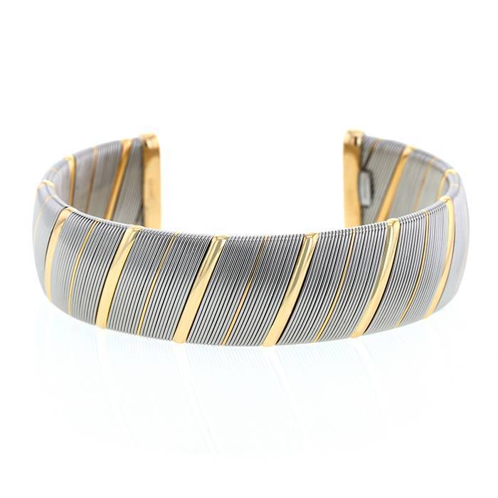 Bracelet jonc Cartier en or jaune et acier