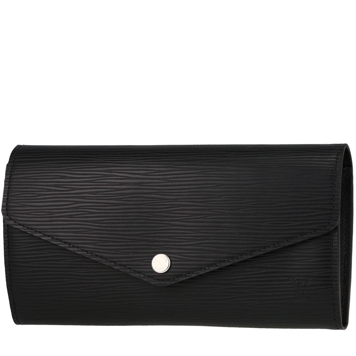 Portefeuille Louis Vuitton Sarah en cuir épi noir
