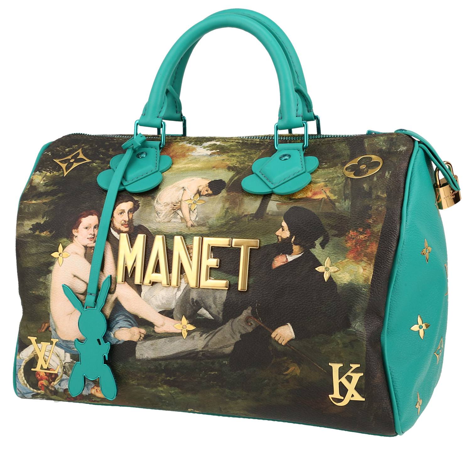 Sac à main Louis Vuitton x Jeff Koons Speedy 30 Manet en toile