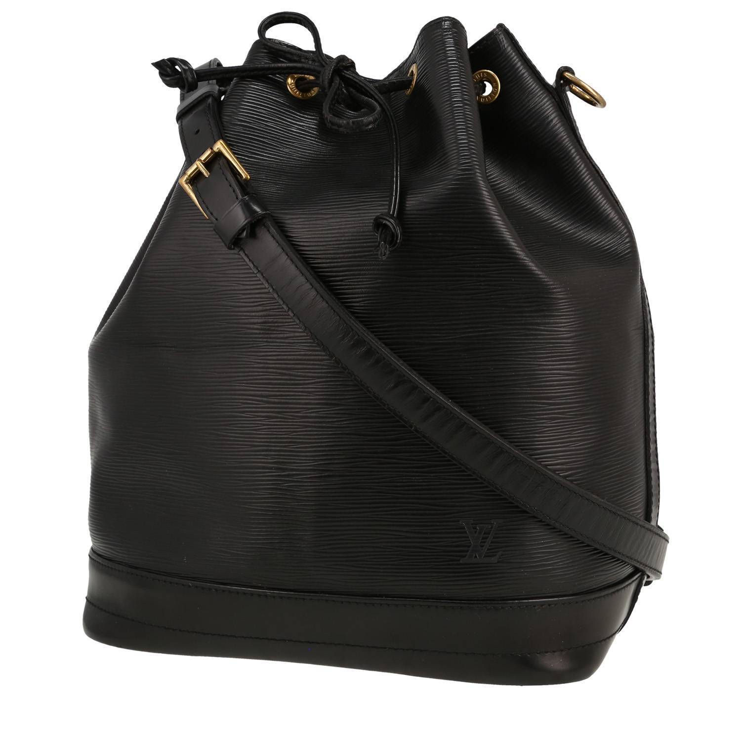 Sac à main Louis Vuitton Noé grand modèle en cuir épi noir