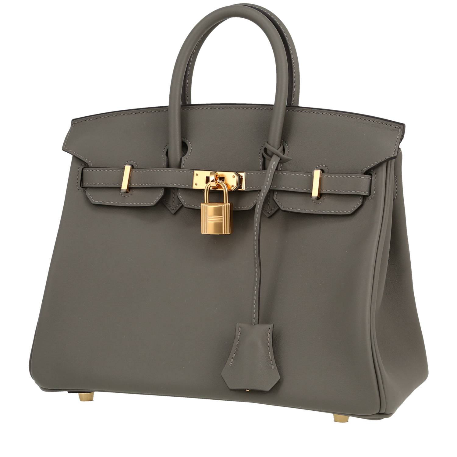 Hermès Birkin 25 cm en cuir Swift Gris Meyer – 2024