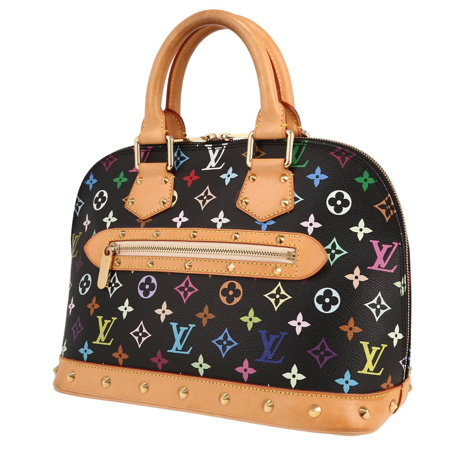 Sac à main Louis Vuitton Alma en toile monogram multicolore et noire