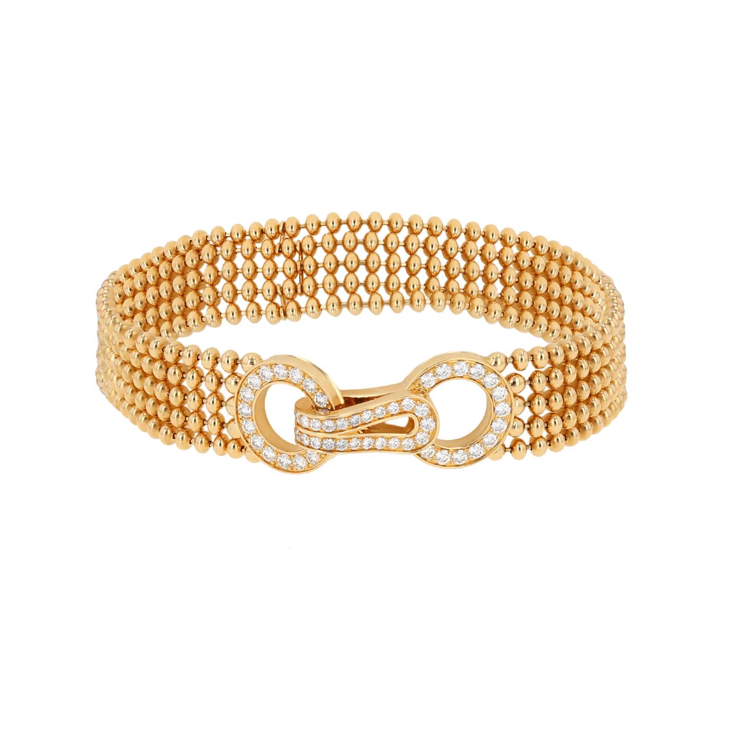 Bracelet Cartier Agrafe petit modèle en or rose et diamants