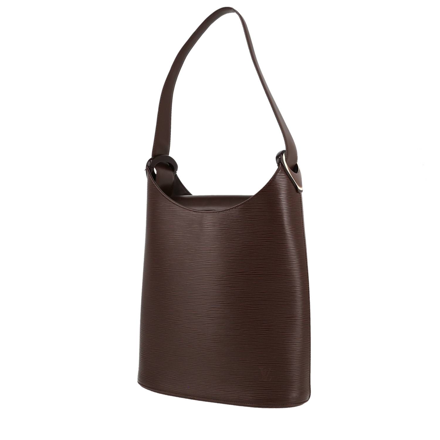 Sac à main Louis Vuitton Verseau en cuir épi marron