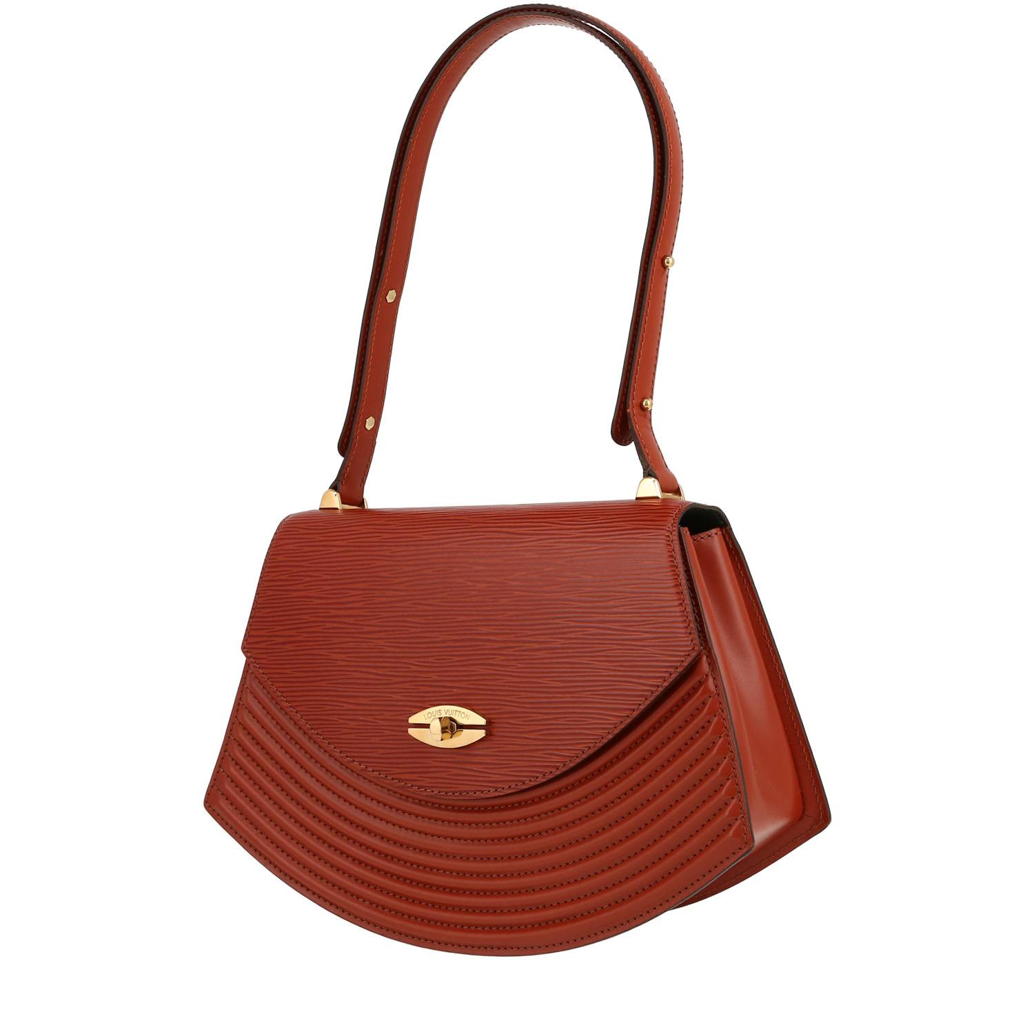 Sac à main Louis Vuitton Tilsit en cuir cognac