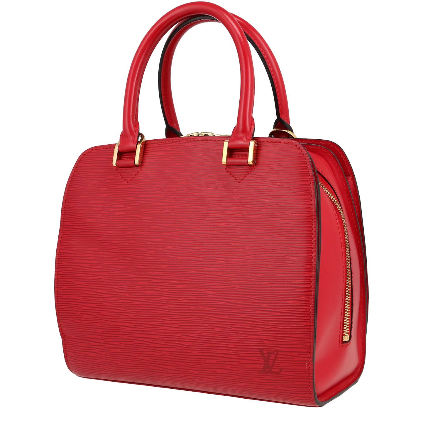 Sac à main Louis Vuitton Pont Neuf en cuir épi rouge
