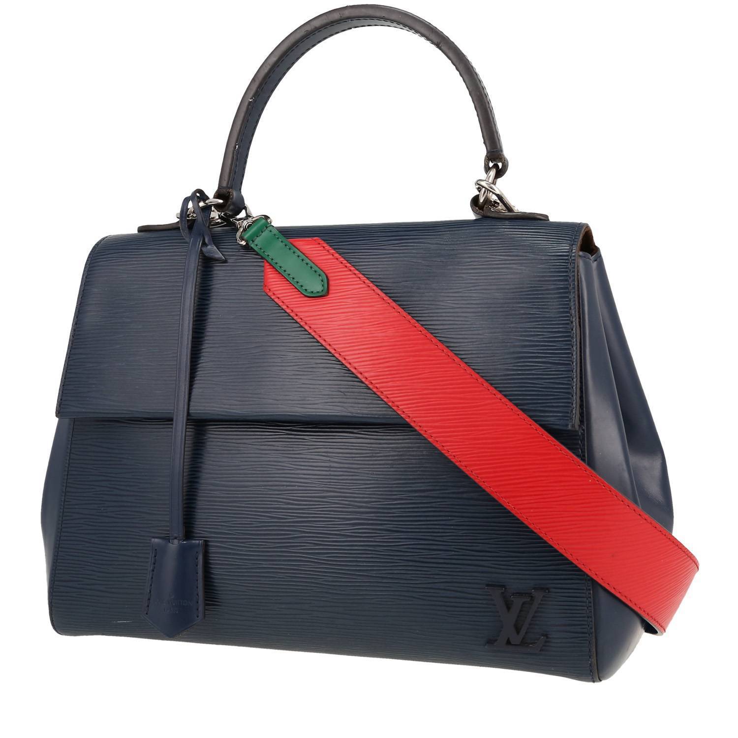 Sac à main Louis Vuitton Cluny en cuir épi bleu