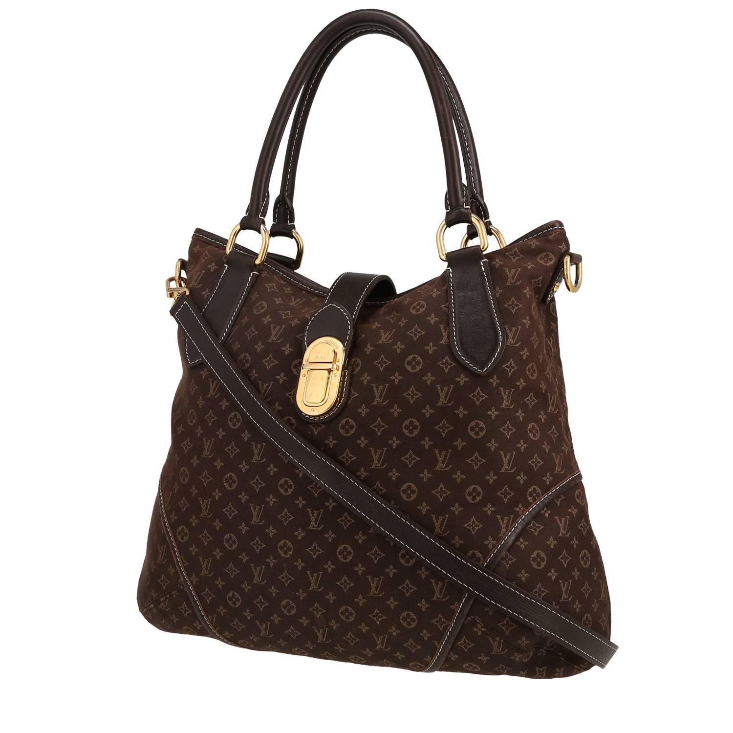 Sac à main Louis Vuitton Elégie en toile monogram Idylle marron et