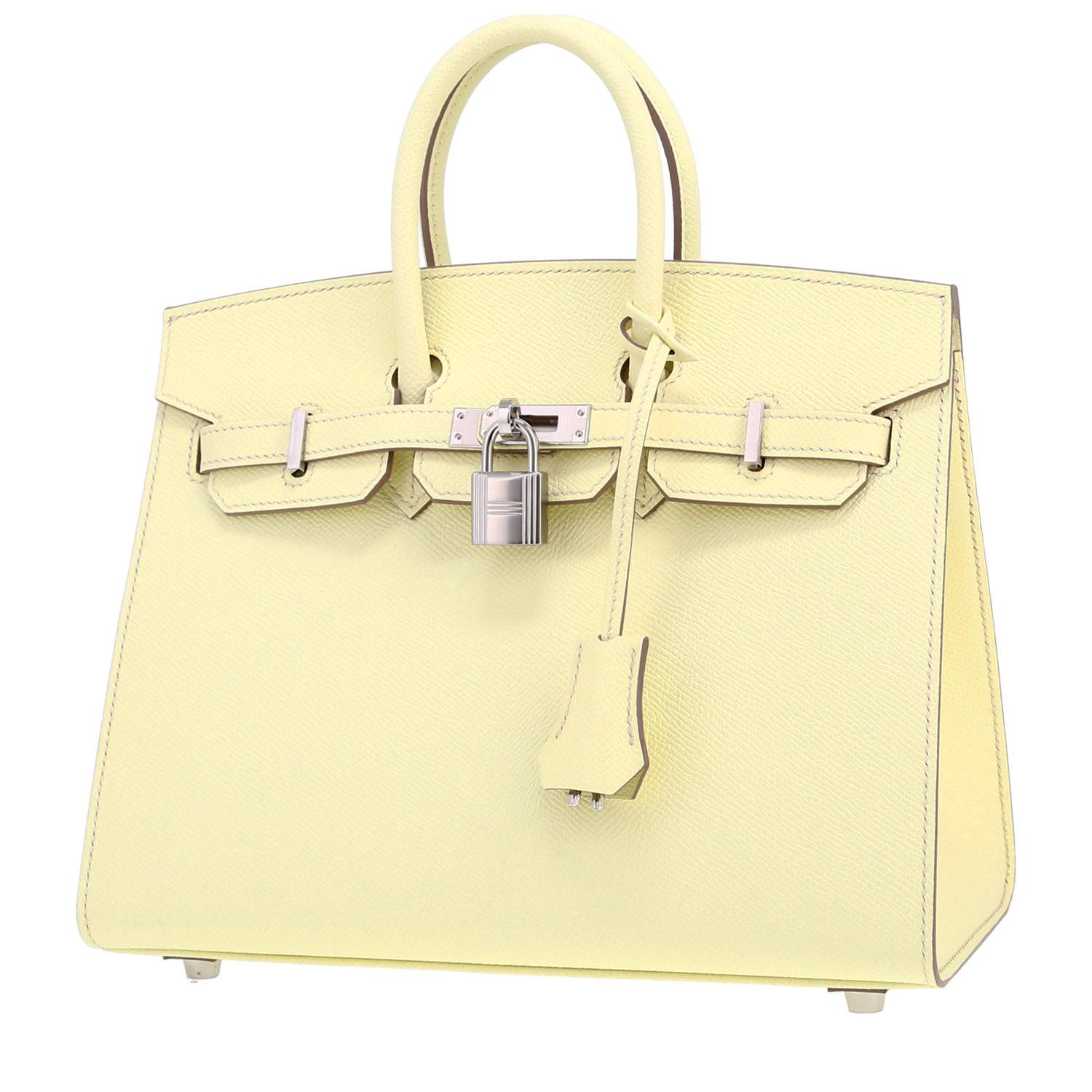 Sac à main Hermès Birkin 25 cm en cuir epsom Jaune Milton – occasion