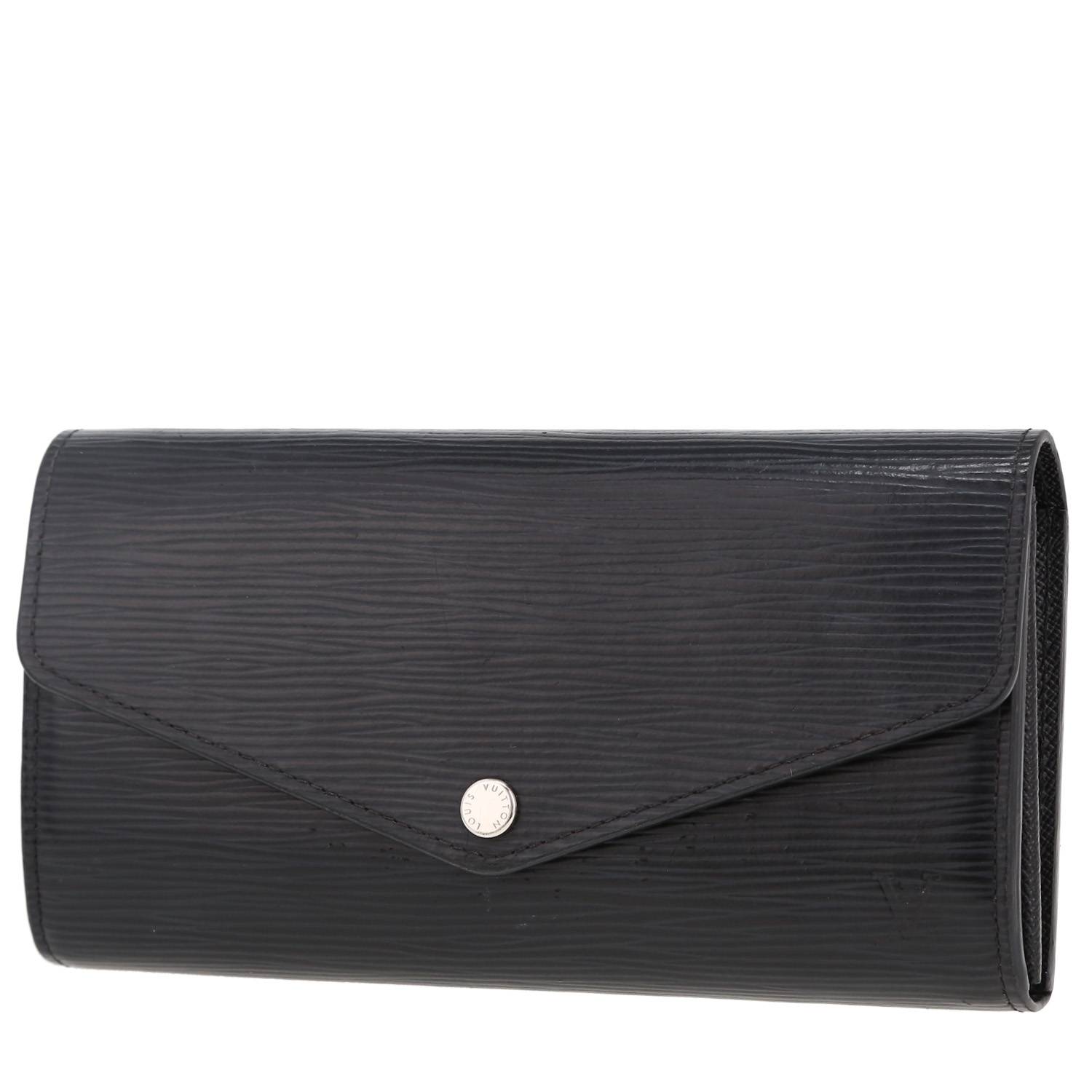 Portefeuille Louis Vuitton Sarah en cuir épi noir